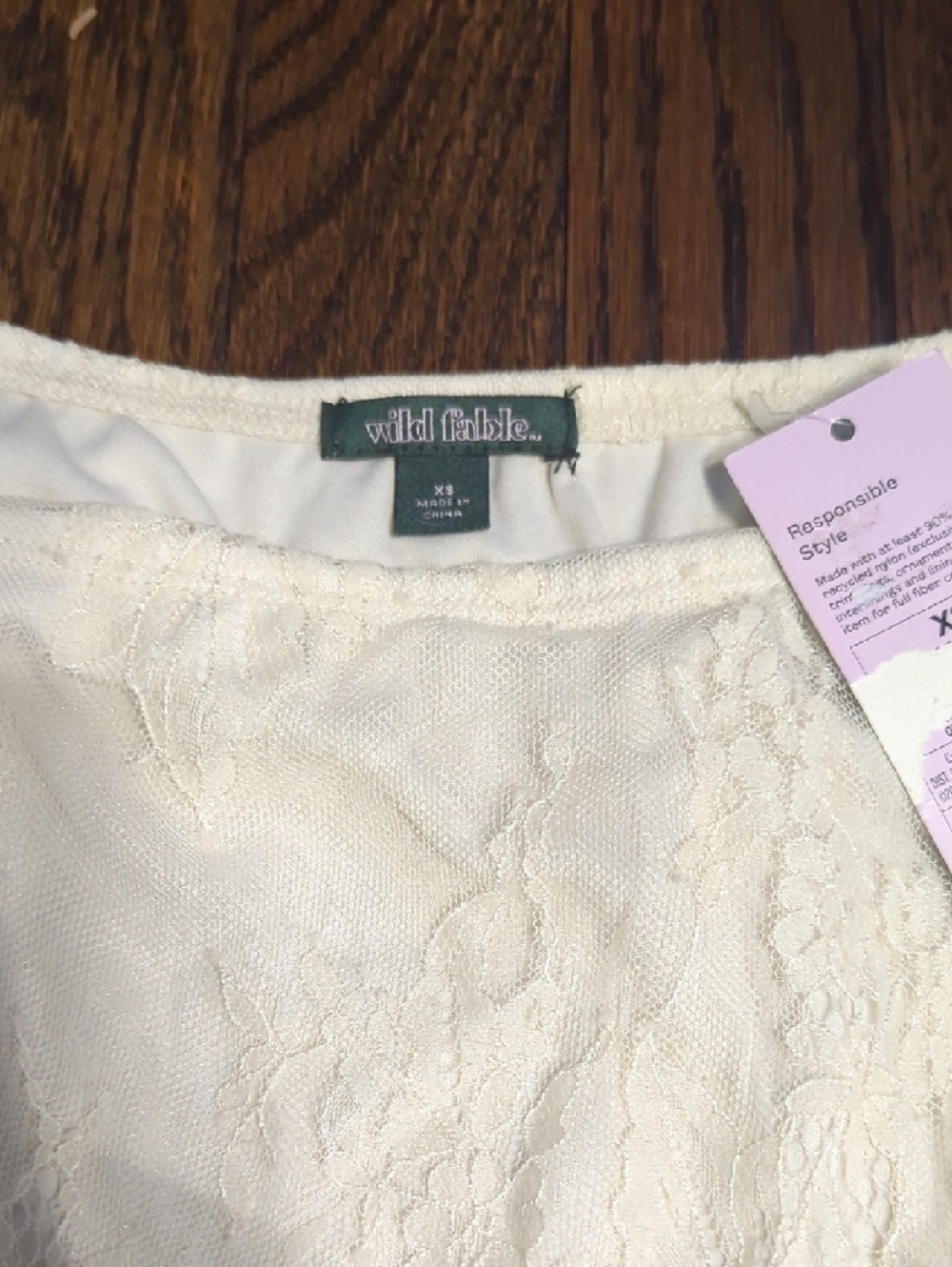 wild fable Cream Lace Skater Skirt - Picture 3 of 4